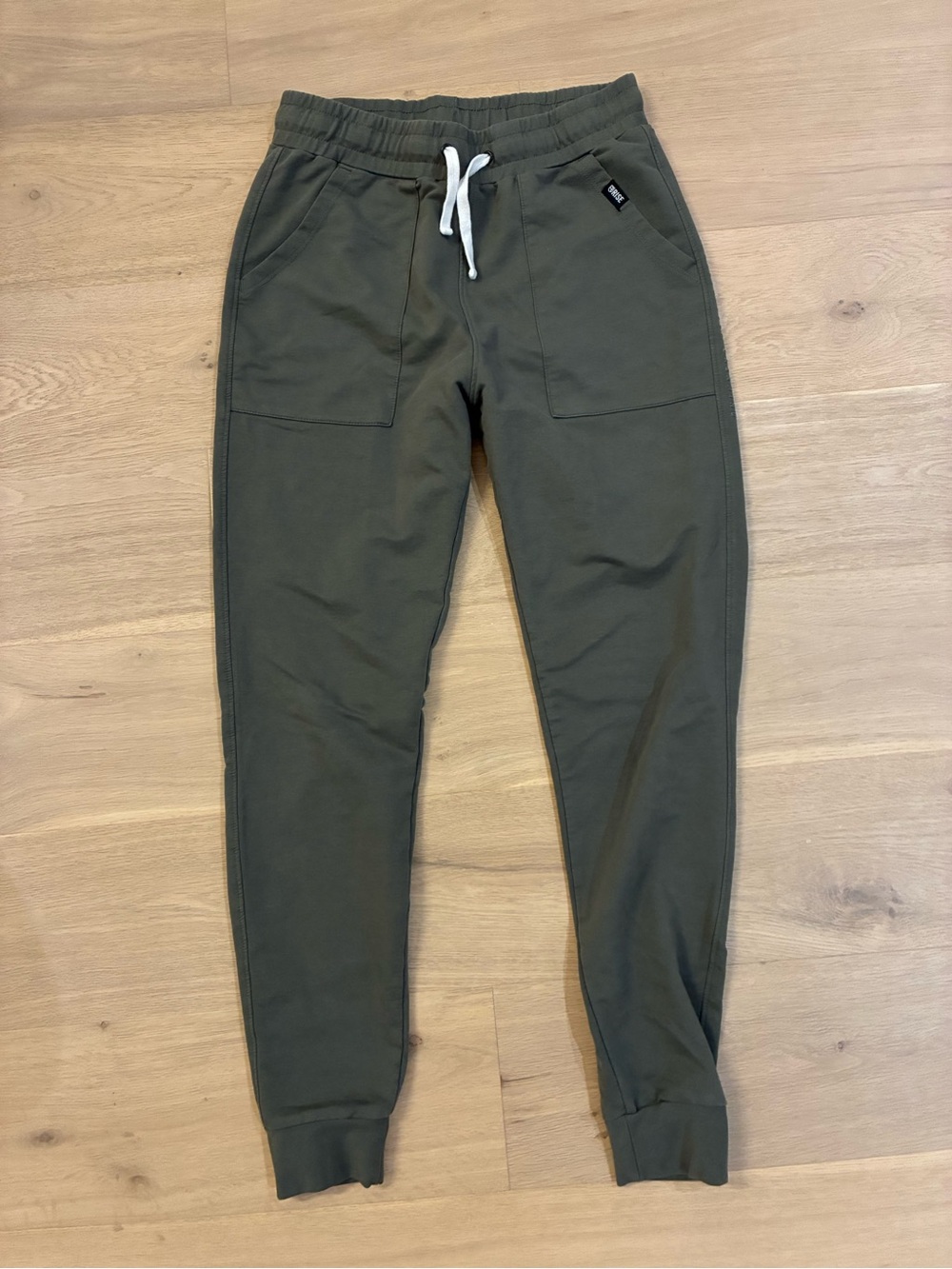 Womens Olive Green Jogger Pants with Drawstring